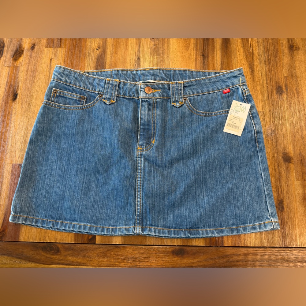 Paul Frank vintage dead stock Denim Mini Skirt Union Jack Pocket Embroidery 11 - Picture 2 of 10